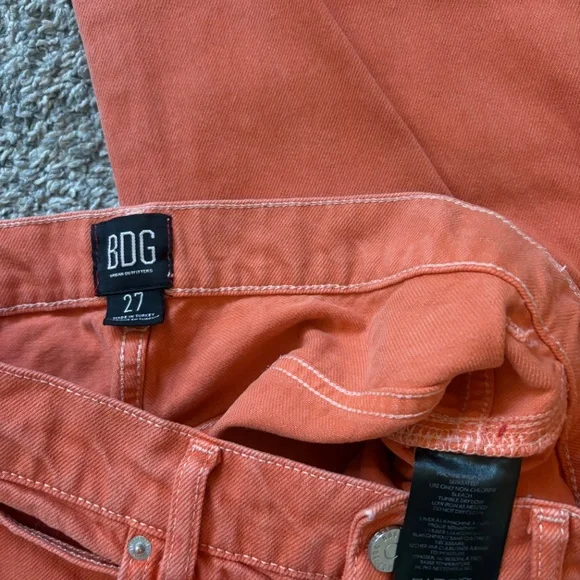 BDG Orange High-Rise Cargo Jeans - Picture 4 of 4